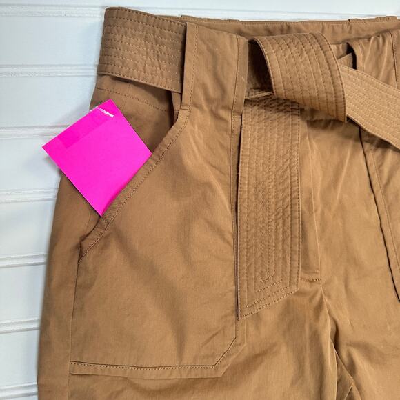 Veronica Beard Size 4 Mahary Khaki Paperbag High Rise Pants Tie Belt *Read - Picture 6 of 15